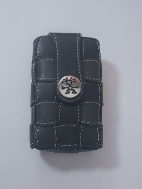Crumpler Belt Bag Pouch Woven Leather Black Backpack Strap Pouch Vintage